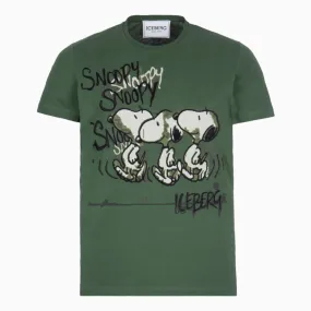 Men's Triple Snoopy Crew Neck T-Shirt