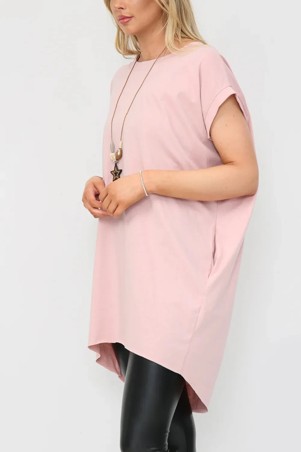 Milla Oversized T-Shirt with Necklace