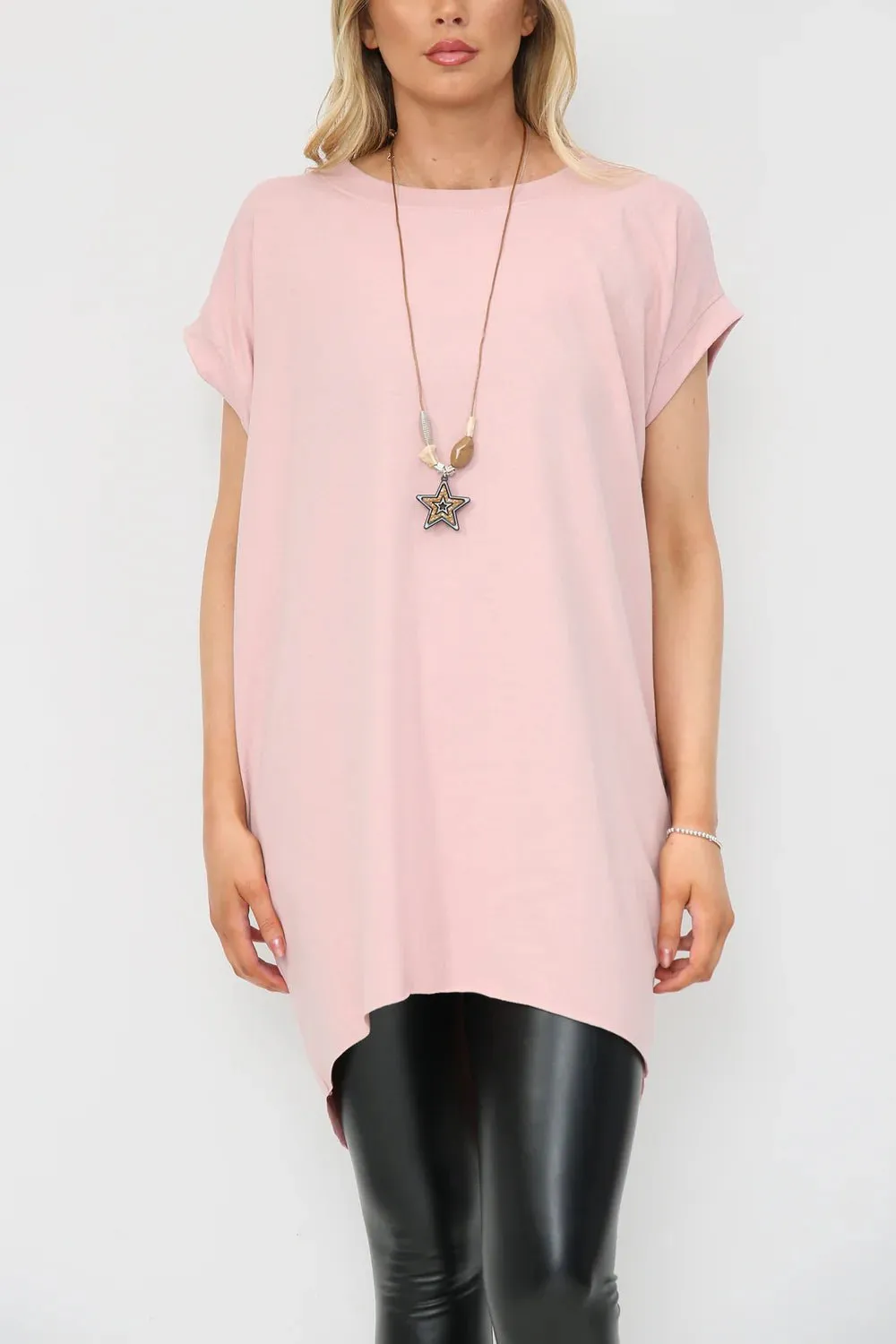 Milla Oversized T-Shirt with Necklace