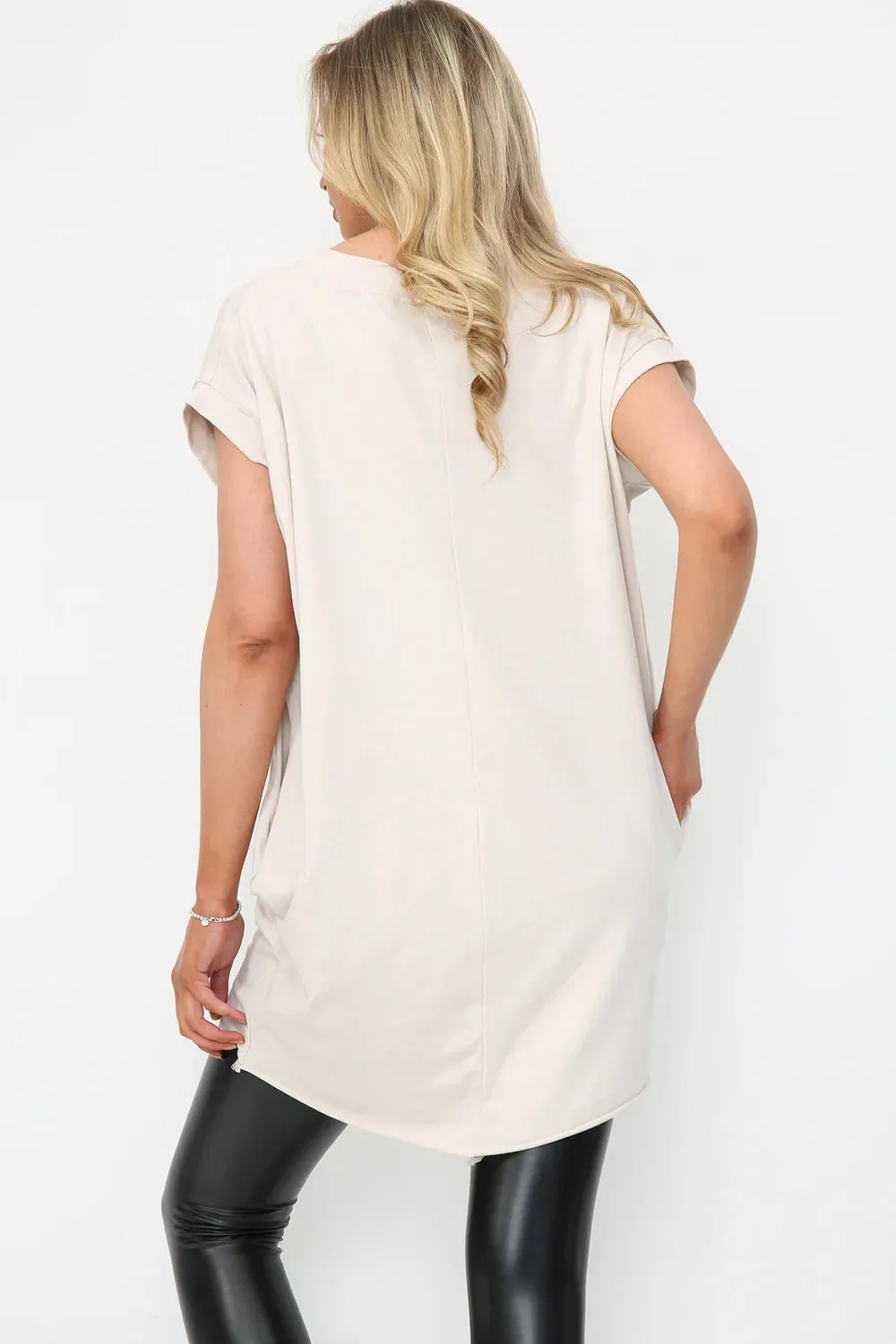 Milla Oversized T-Shirt with Necklace