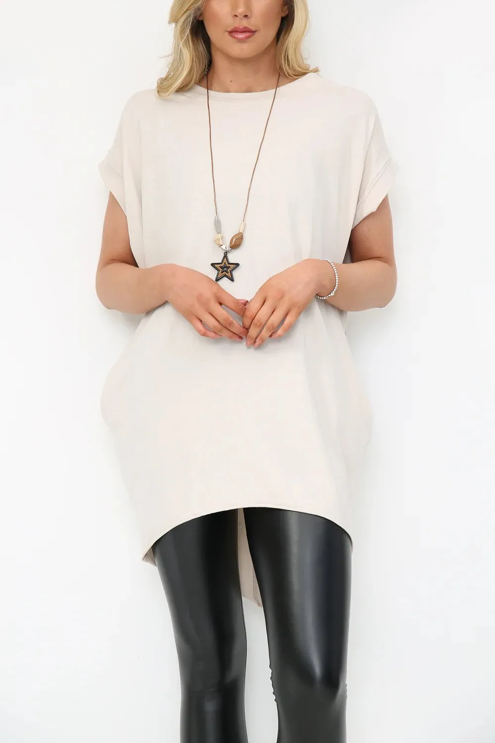 Milla Oversized T-Shirt with Necklace