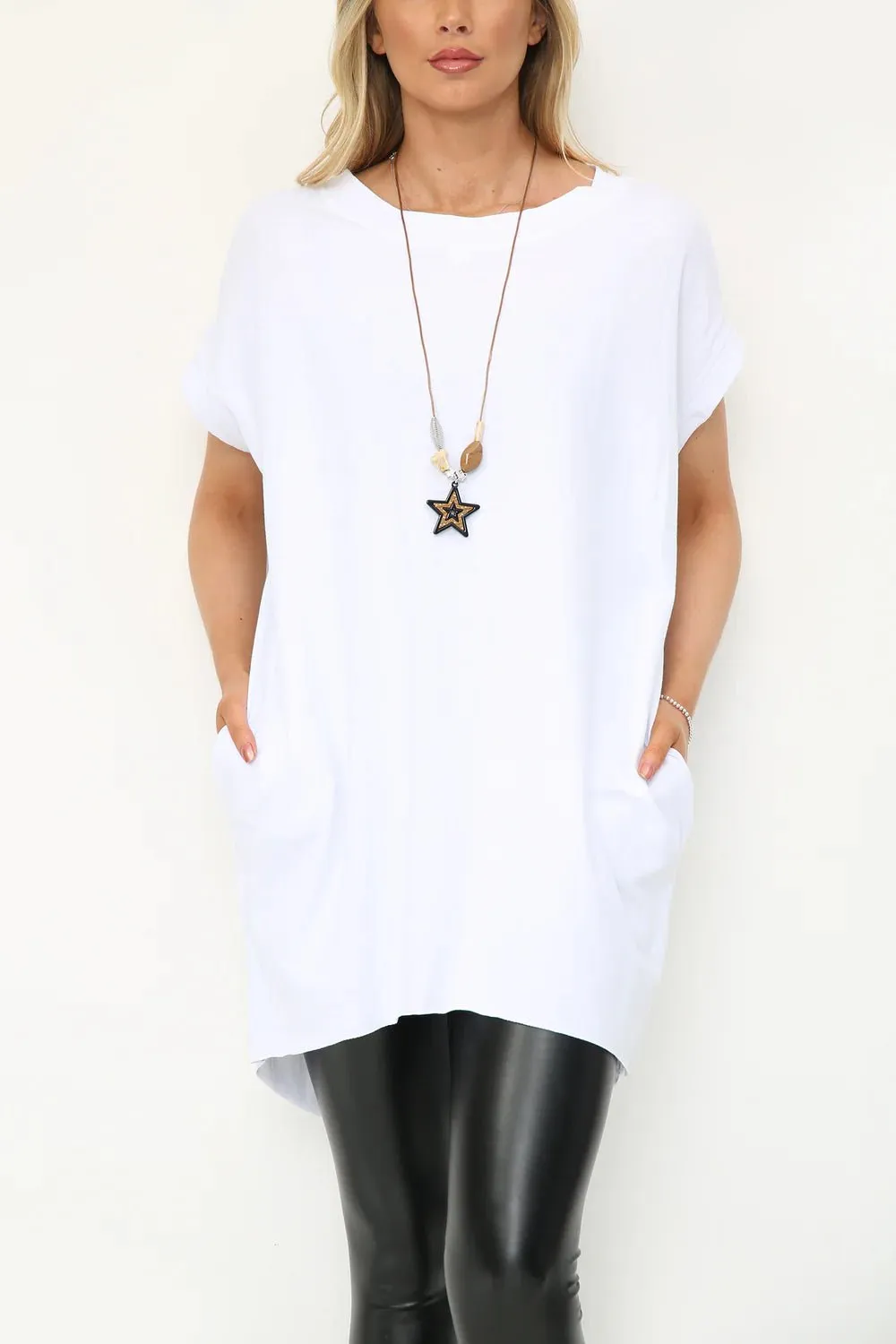 Milla Oversized T-Shirt with Necklace