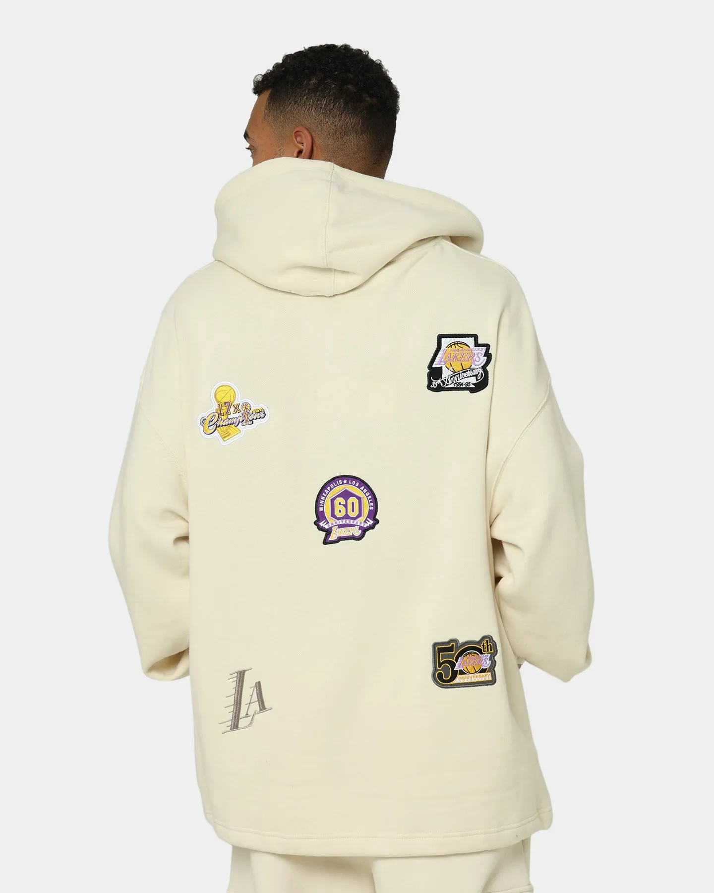 Mitchell & Ness Los Angeles Lakers Anniversary Hoodie Khaki