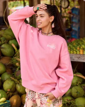 Morning Hike Crew Neck Sweatshirt - Mauve Glow