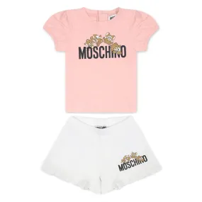 Moschino Baby Girls Pink & White Ensemble