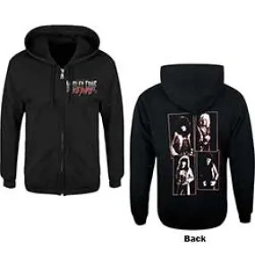 Motley Crue Unisex Zipped Hoodie: 40 Years (Back Print)