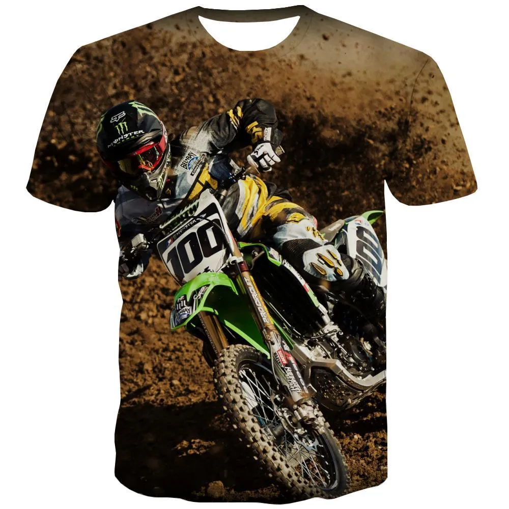 Motocross T-shirt Men motorcycle Tshirts Novelty Offroad T-shirts Graphic