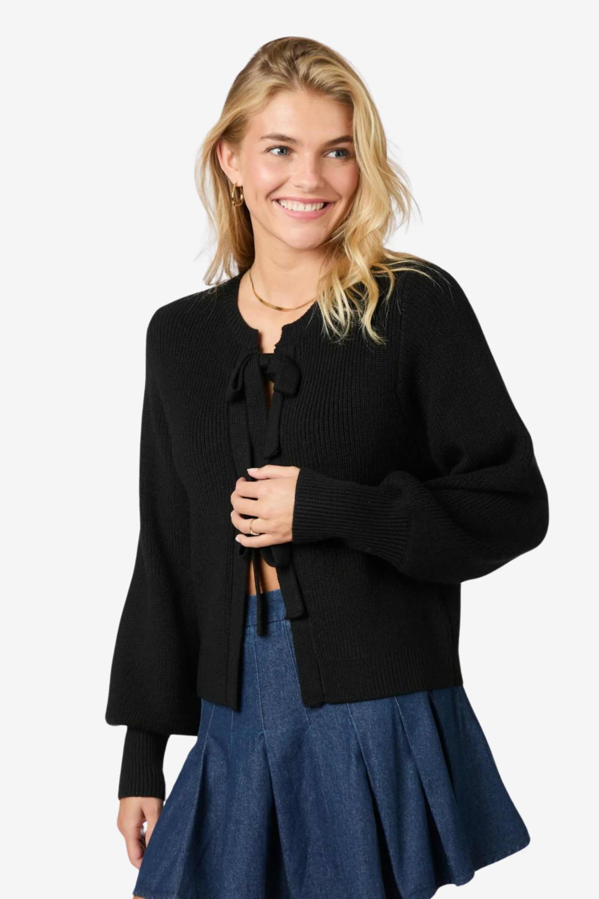 Muscado Knit Cardigan Black