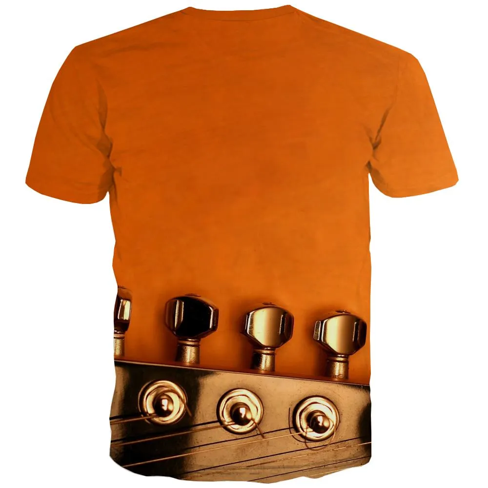 Music T-shirt Men Instrument Tshirts Casual Retro Shirt Print Electronic Tshirts Cool