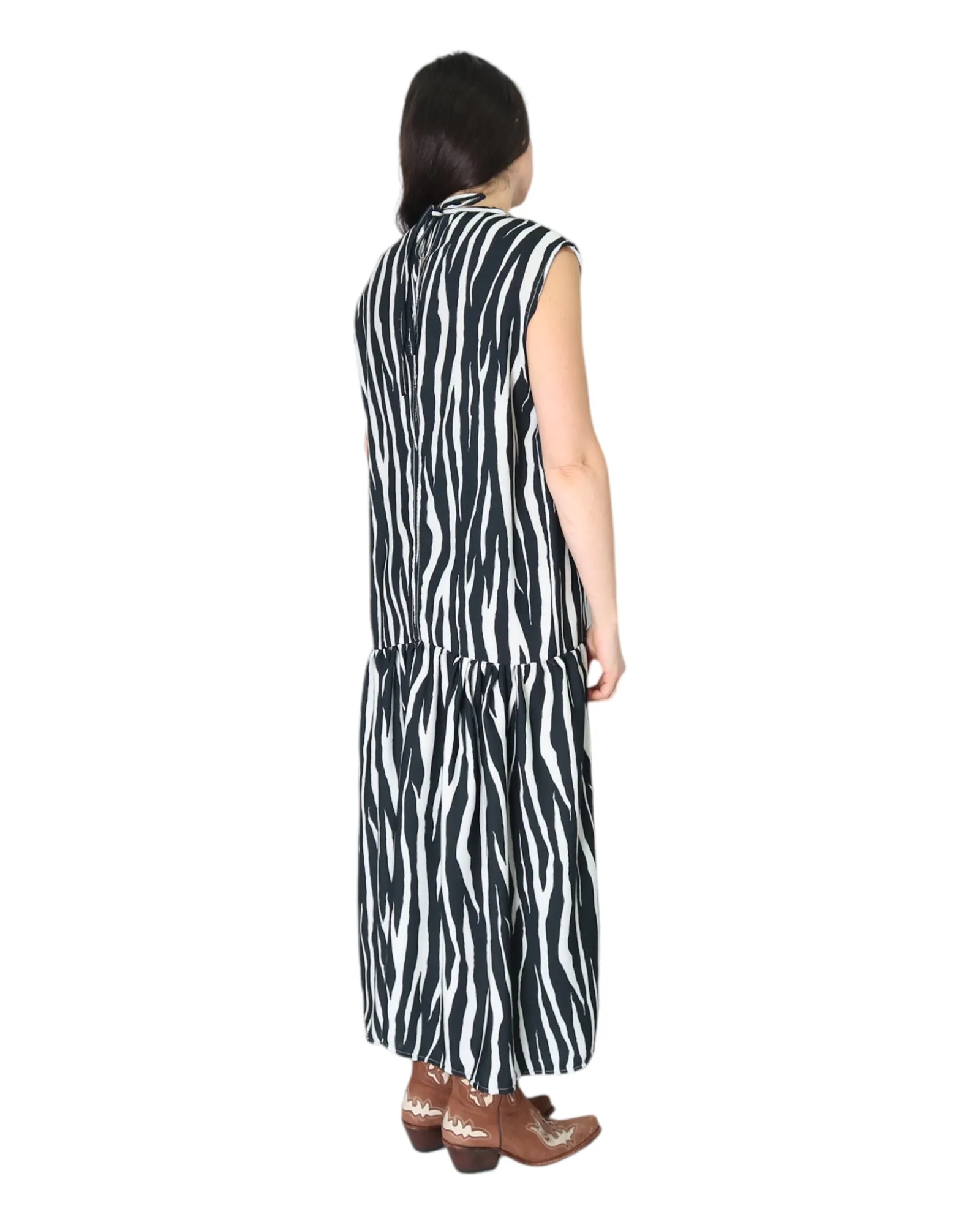 Mystic Moods Zebra  Dropped Waist Maxi