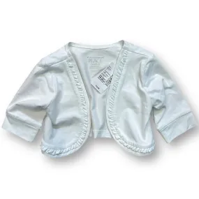 NEW! Girls Children's Place Size 18-24 Months White Open Front Cardigan