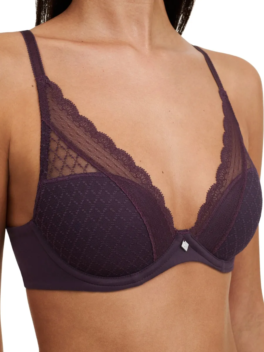 Norah Chic Plunge T-Shirt Bra - Aubergine