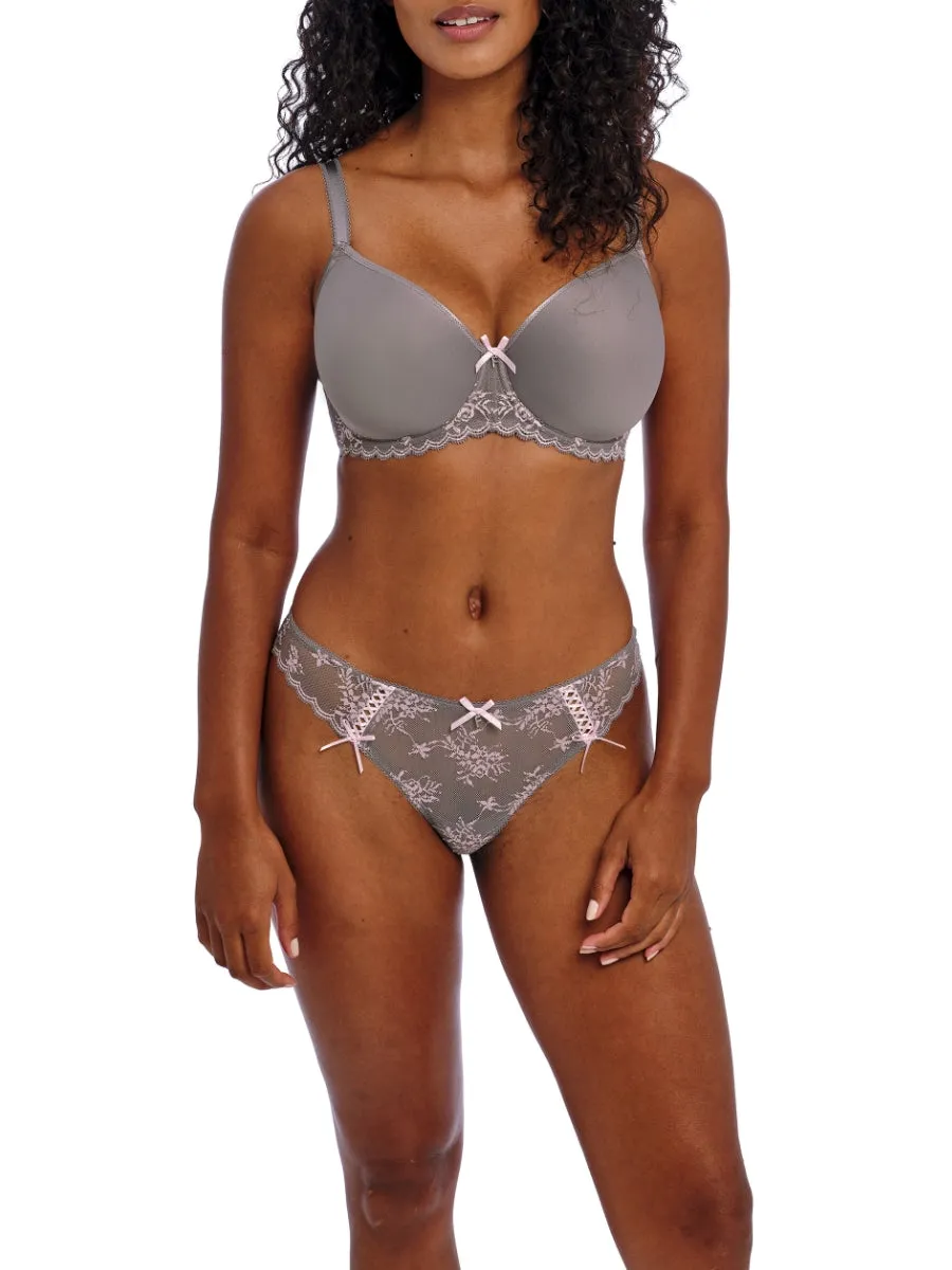 Offbeat Decadence Spacer Bra - Grey/Pink