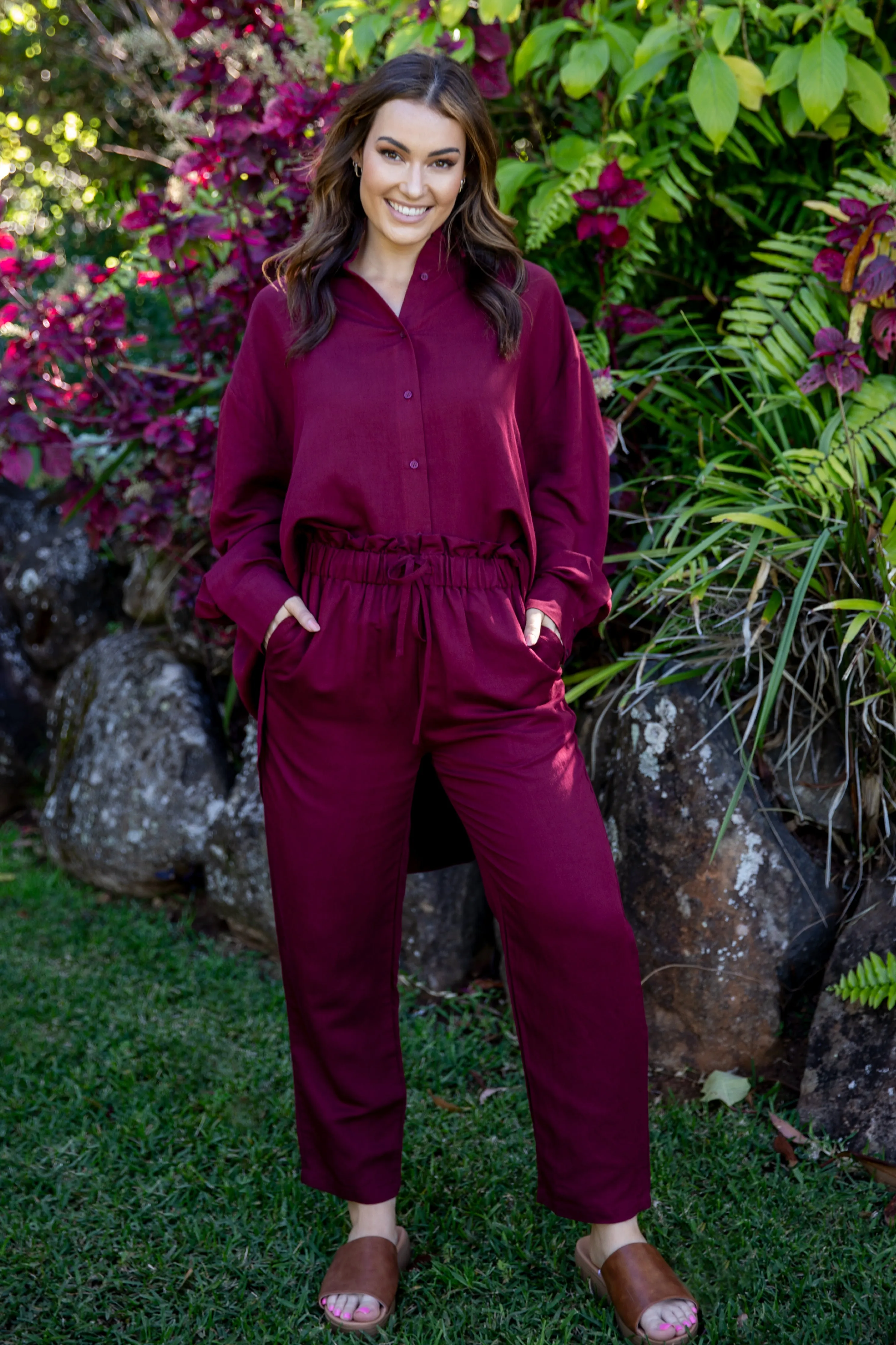 Olivia Pant | Mahogany | FINAL SALE