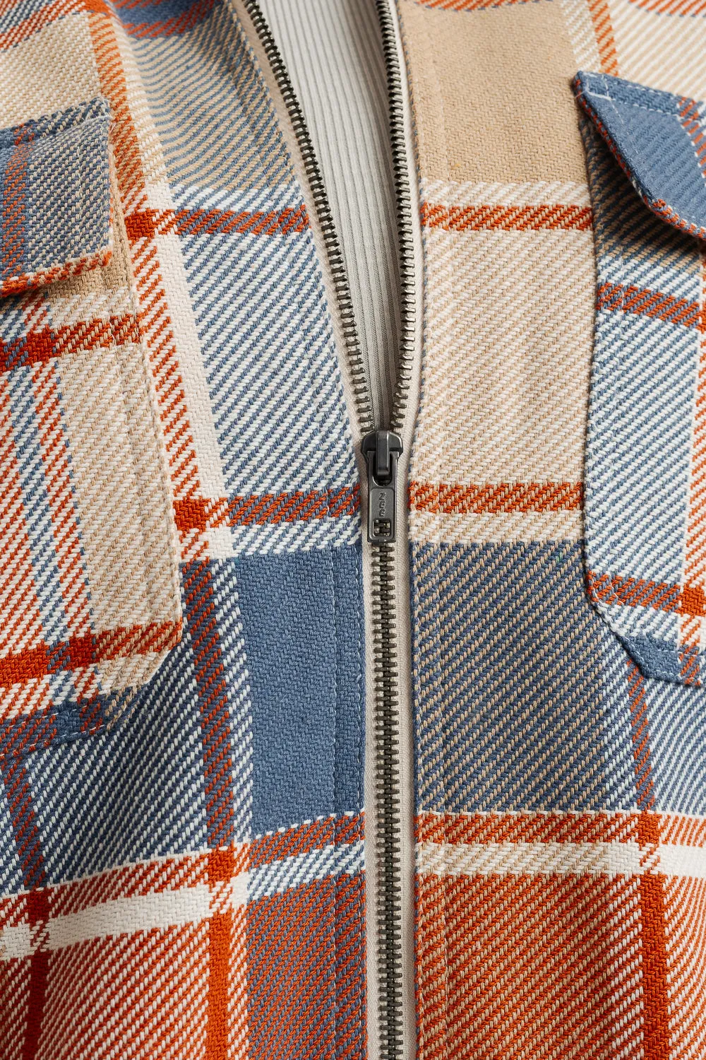 Orange Checks Women's Shacket