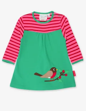 Organic Robin Applique Dress