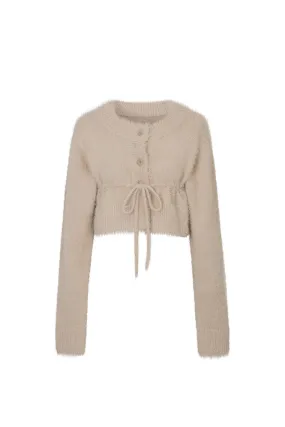 [PAIN OR PLEASURE] FW 24 ANGELA KNIT CARDIGAN beige