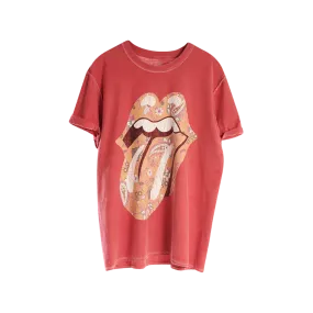 Paisley Classic Tongue Vintage Cuffed Sleeve T-Shirt