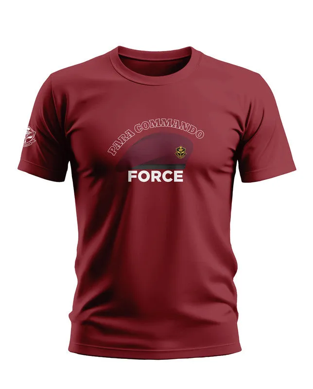 Para Commando Force With Cap Patten Soft Cotton T-shirt