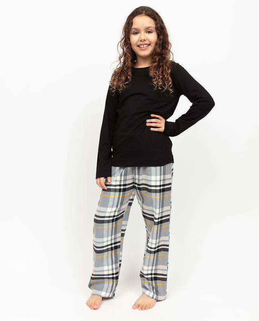 Parker Kids Unisex Jersey T-shirt and Brushed Check Pyjama Set