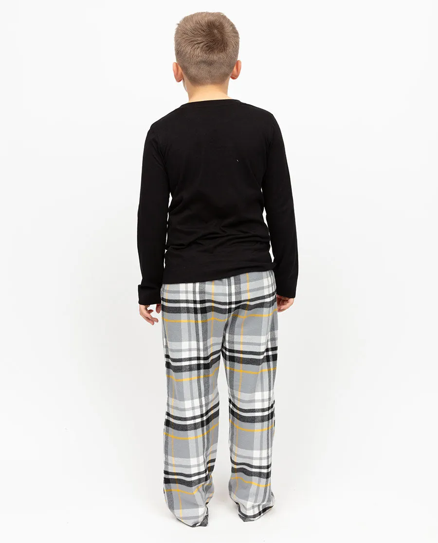 Parker Kids Unisex Jersey T-shirt and Brushed Check Pyjama Set