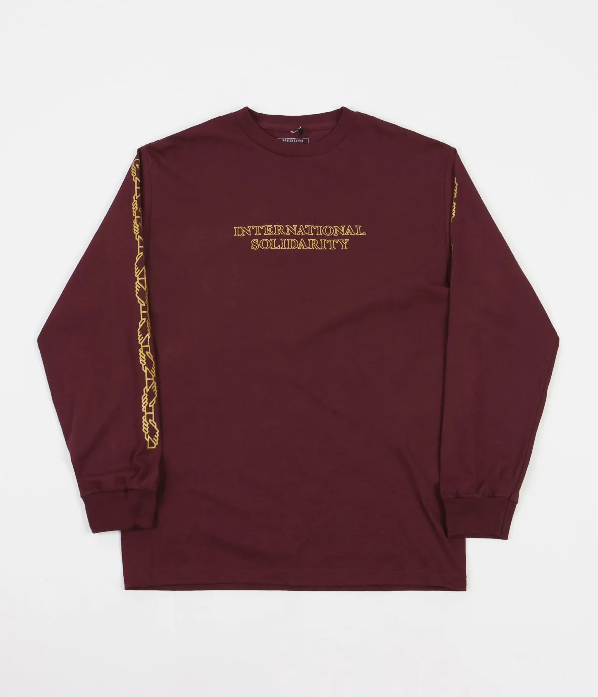 Pass Port Intersolid Long Sleeve T-Shirt - Burgundy