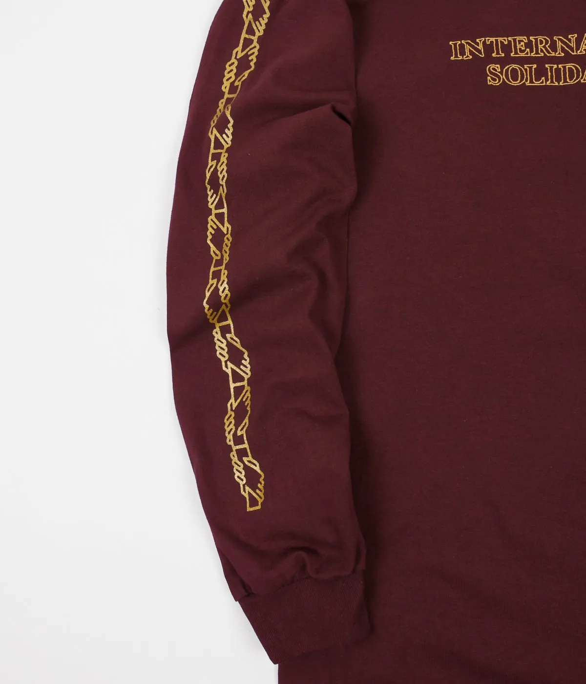 Pass Port Intersolid Long Sleeve T-Shirt - Burgundy