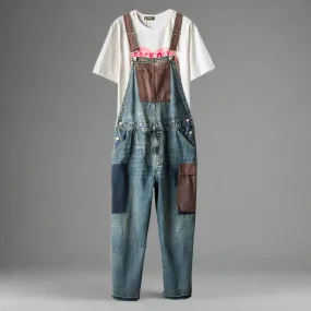 Patchwork Big Pockets Patch Jumpsuit