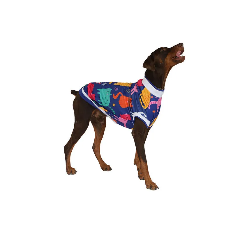 Pawsindia Clowder T-Shirt For Dog, Blue