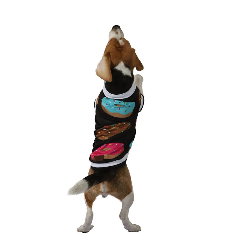 Pawsindia Donut T-Shirt For Dog, Black