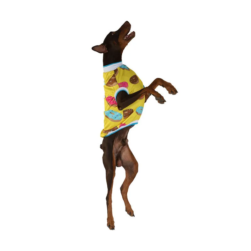 Pawsindia Donut T-Shirt For Dog, Yellow