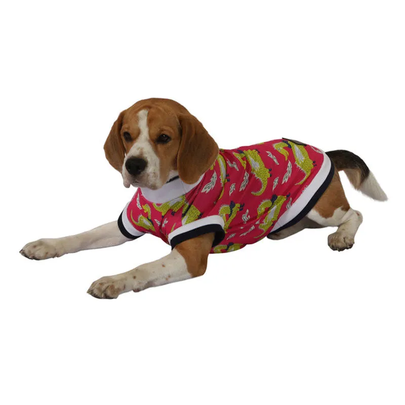 Pawsindia Dracarys T-Shirt For Dog, Pink