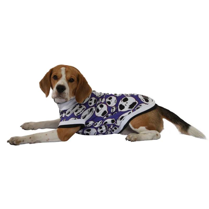 Pawsindia Skull T-Shirt For Dog, Purple