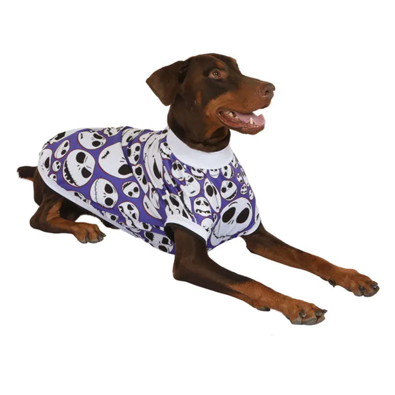 Pawsindia Skull T-Shirt For Dog, Purple