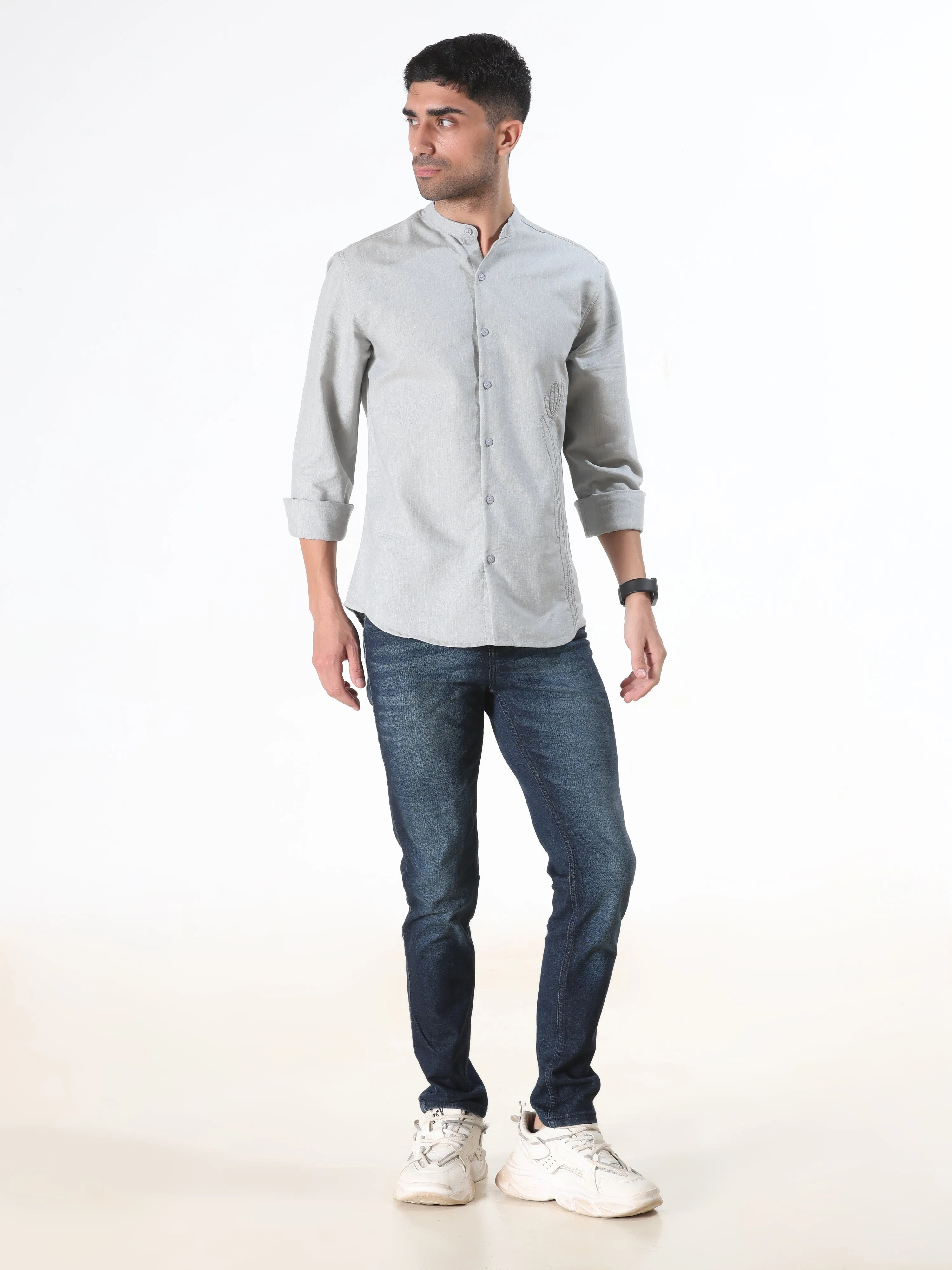 Pista Cream Full Sleeve Shirt - Men's Semi Casual