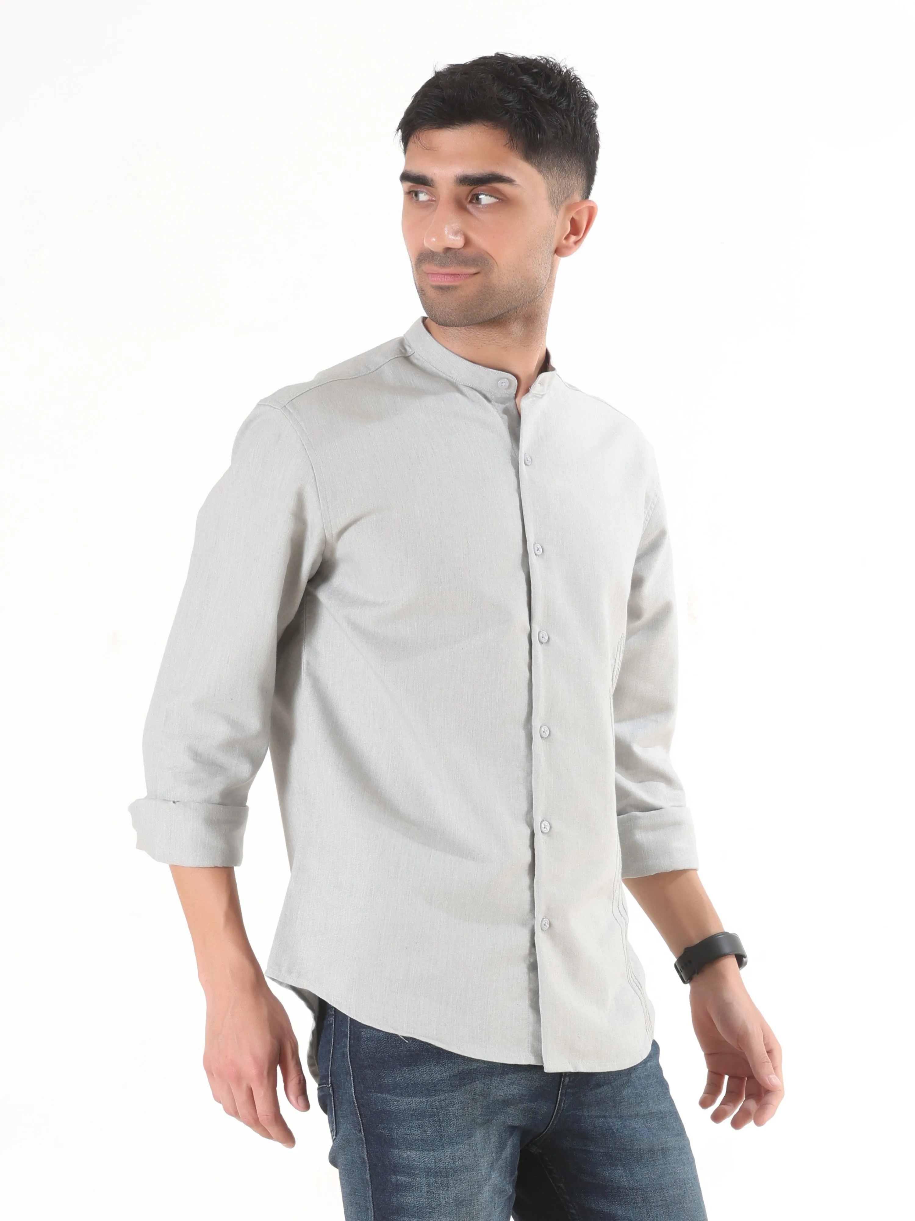 Pista Cream Full Sleeve Shirt - Men's Semi Casual