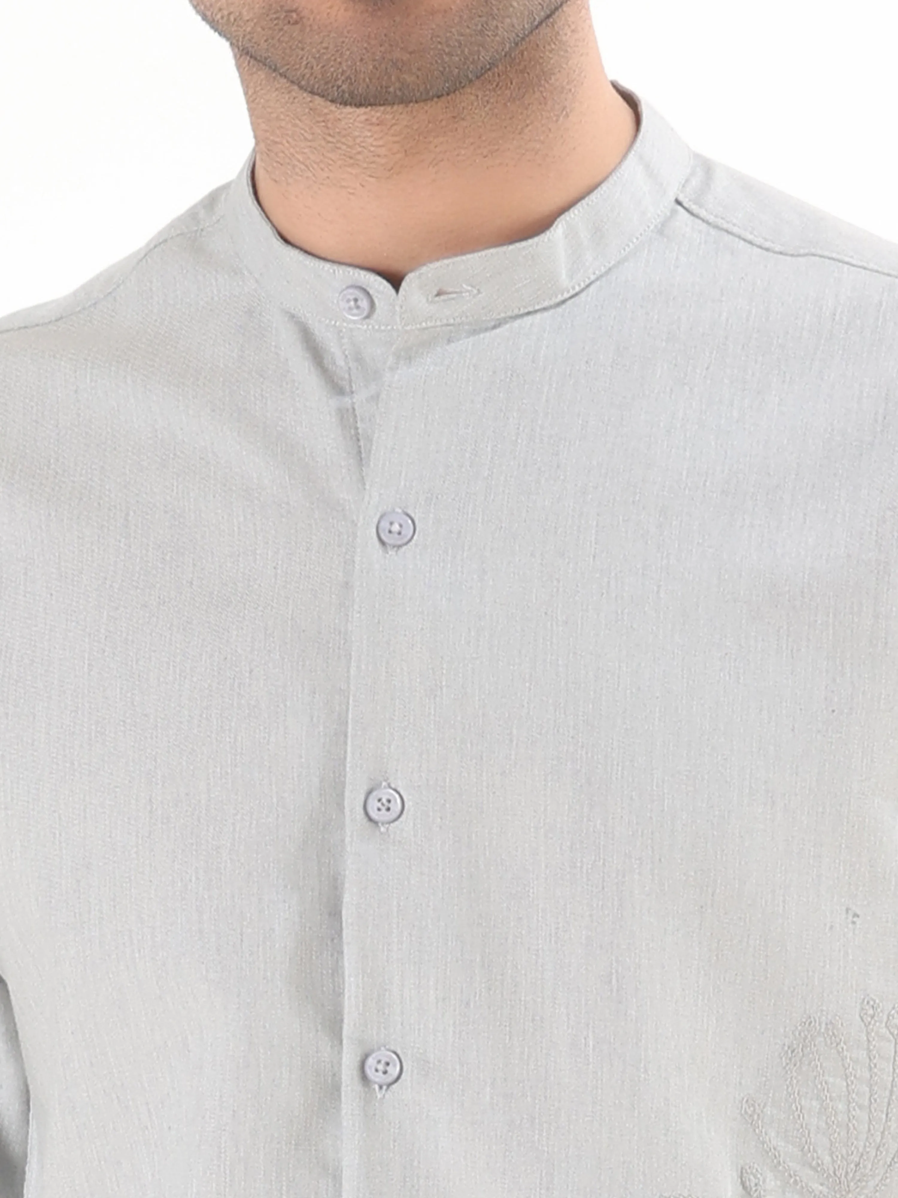 Pista Cream Full Sleeve Shirt - Men's Semi Casual