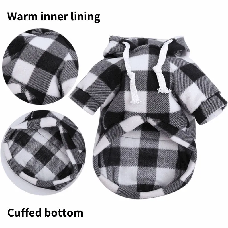 Plaid Hoodie With Zipper Pocket