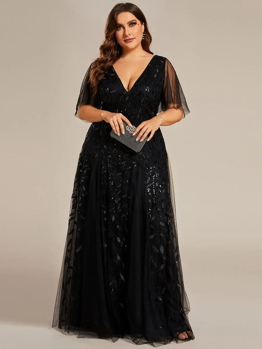 Plus Size Floor Length Formal Evening Gowns for Weddings