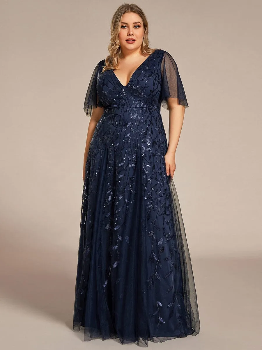 Plus Size Floor Length Formal Evening Gowns for Weddings