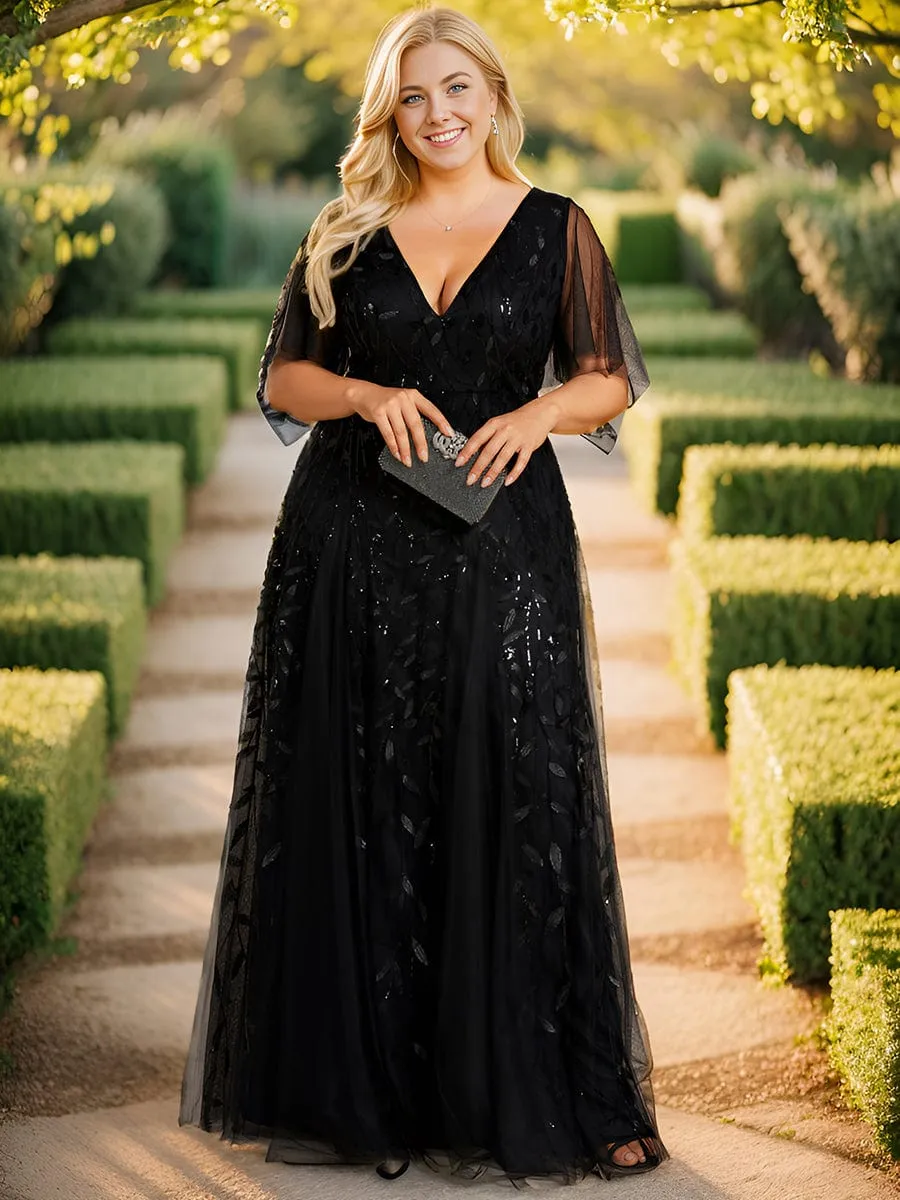 Plus Size Floor Length Formal Evening Gowns for Weddings