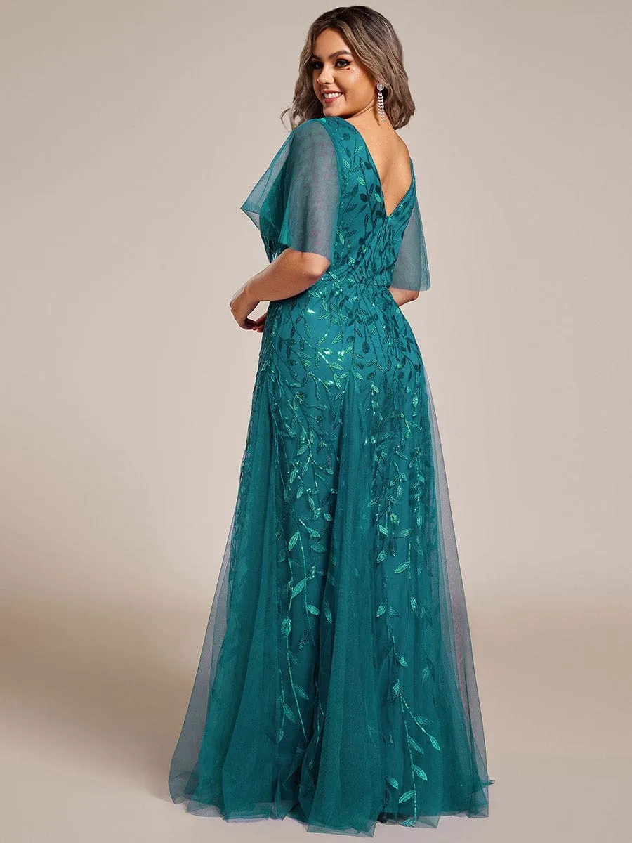 Plus Size Floor Length Formal Evening Gowns for Weddings