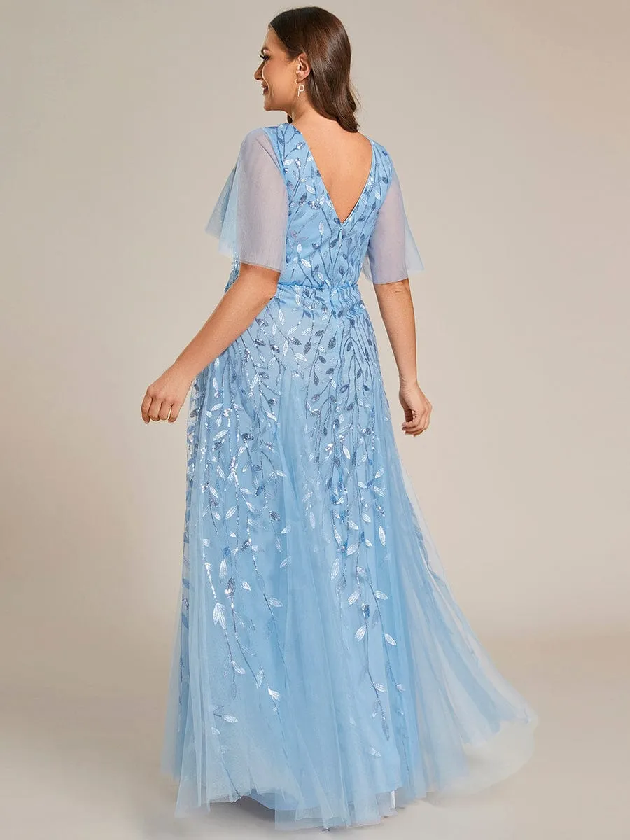 Plus Size Floor Length Formal Evening Gowns for Weddings