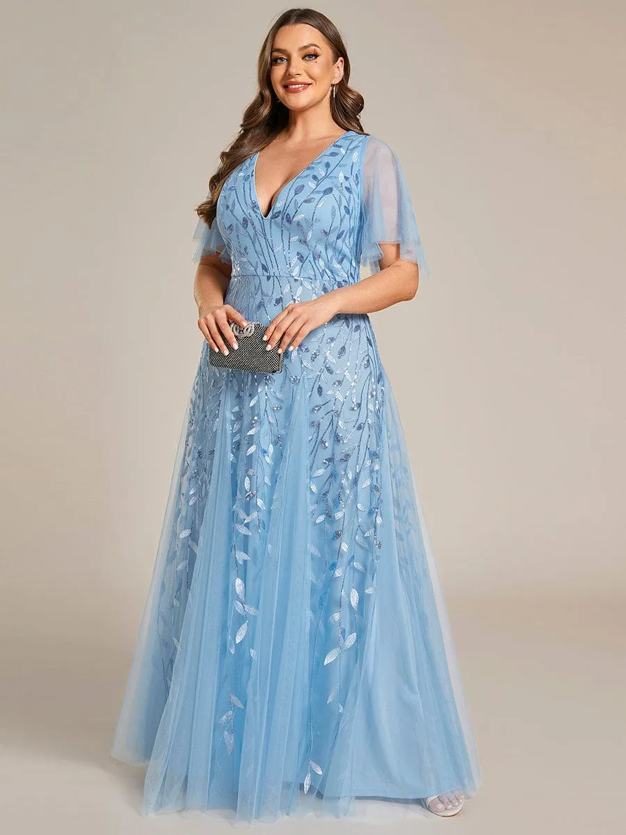 Plus Size Floor Length Formal Evening Gowns for Weddings