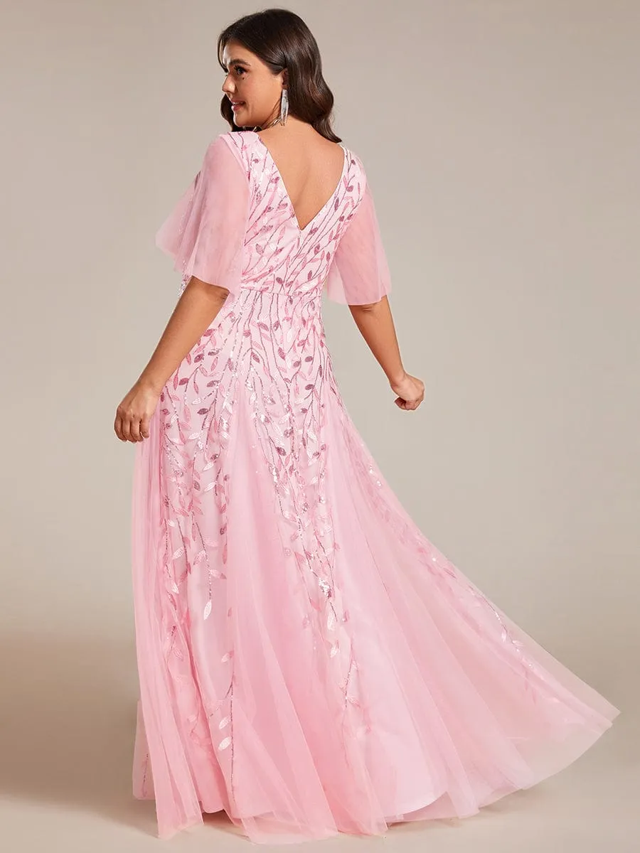 Plus Size Floor Length Formal Evening Gowns for Weddings