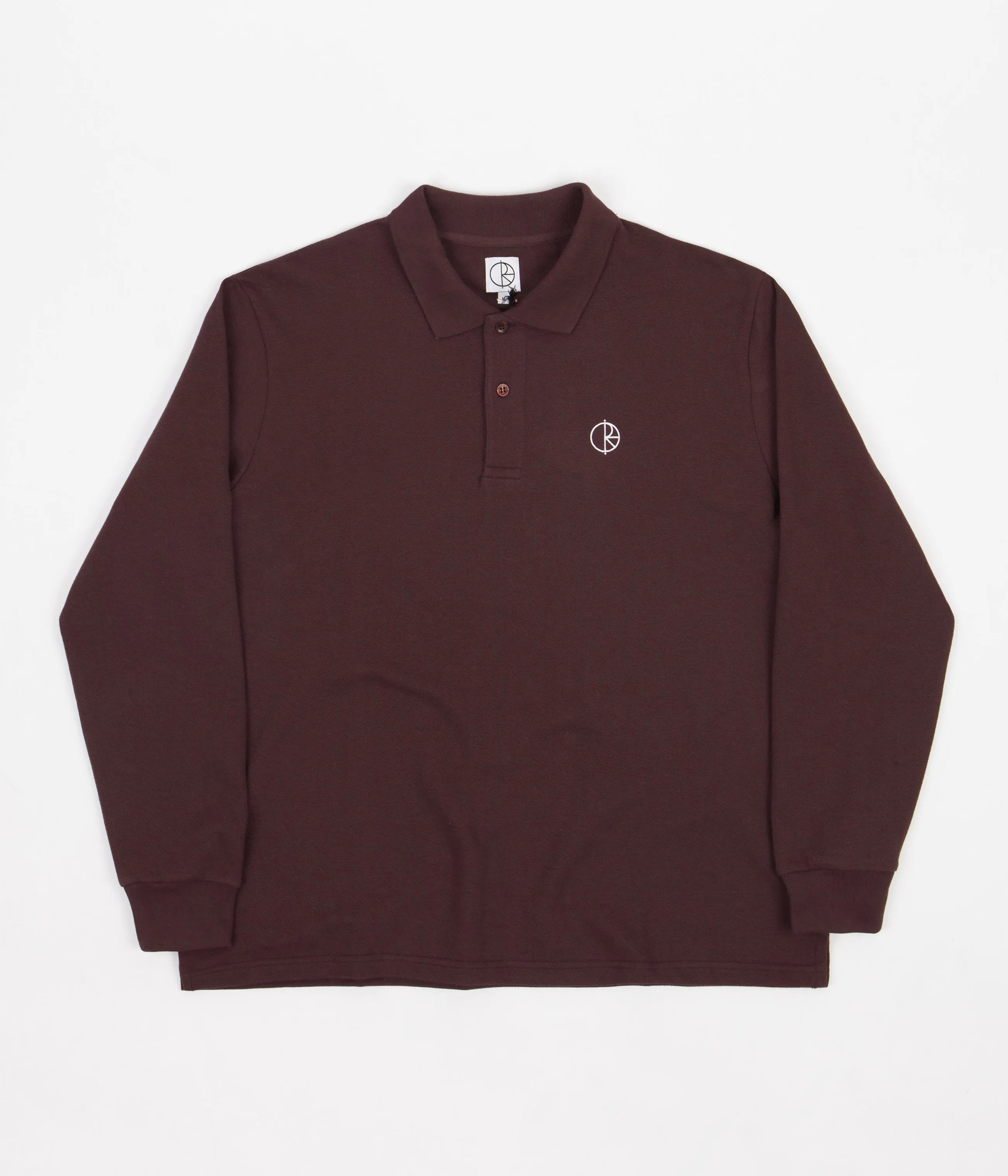 Polar Long Sleeve Polo Shirt - Bordeaux