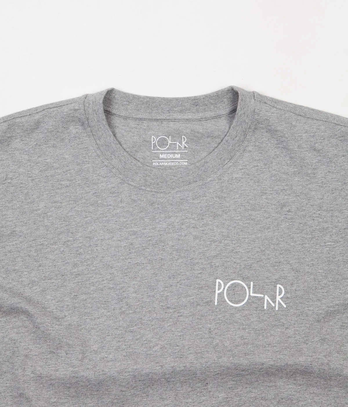 Polar Script Logo T-Shirt - Heather Grey