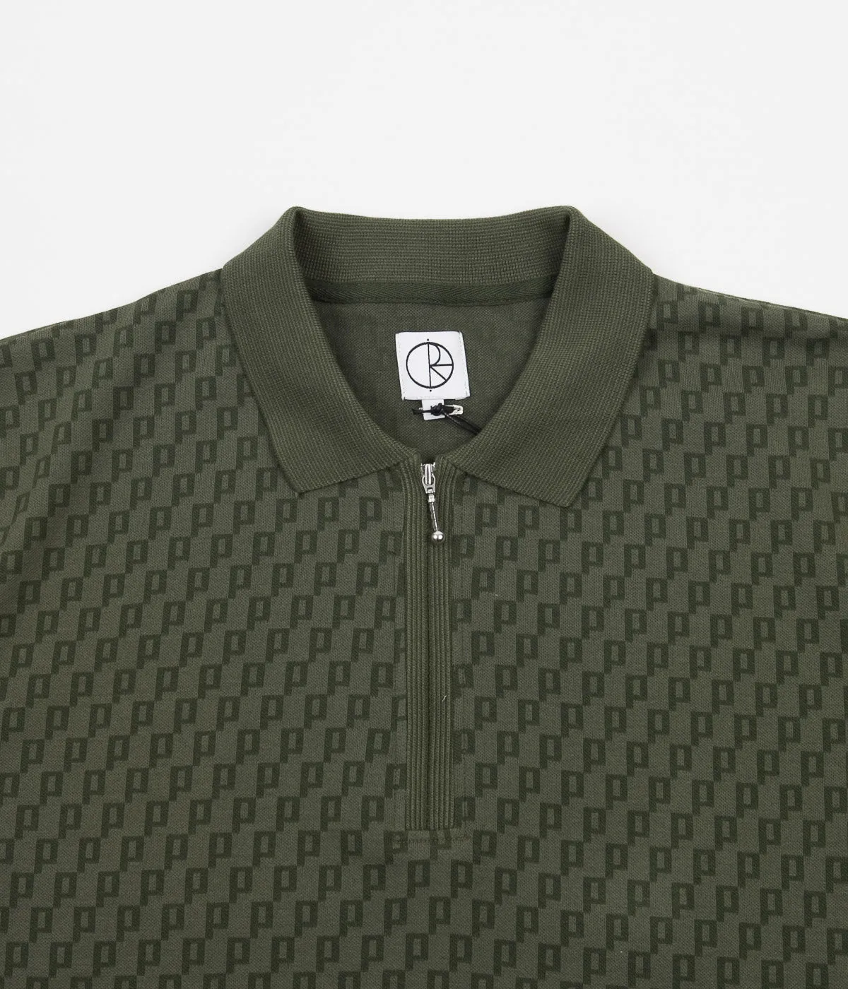 Polar Zip Pique Shirt - Hunter Green