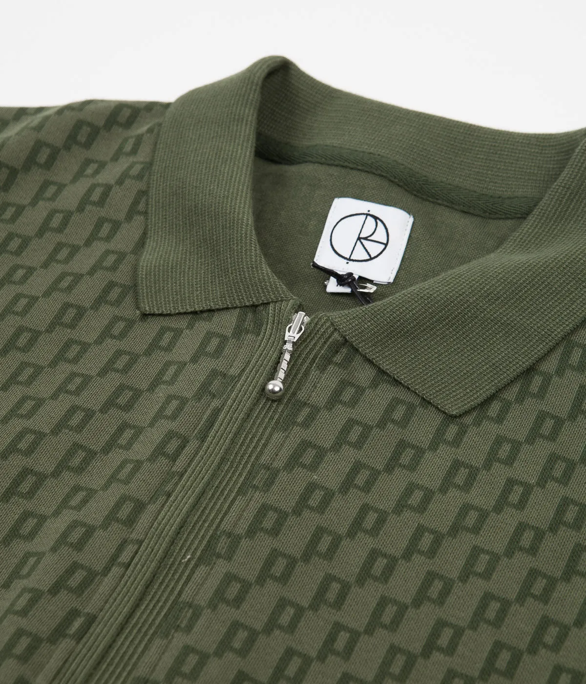 Polar Zip Pique Shirt - Hunter Green