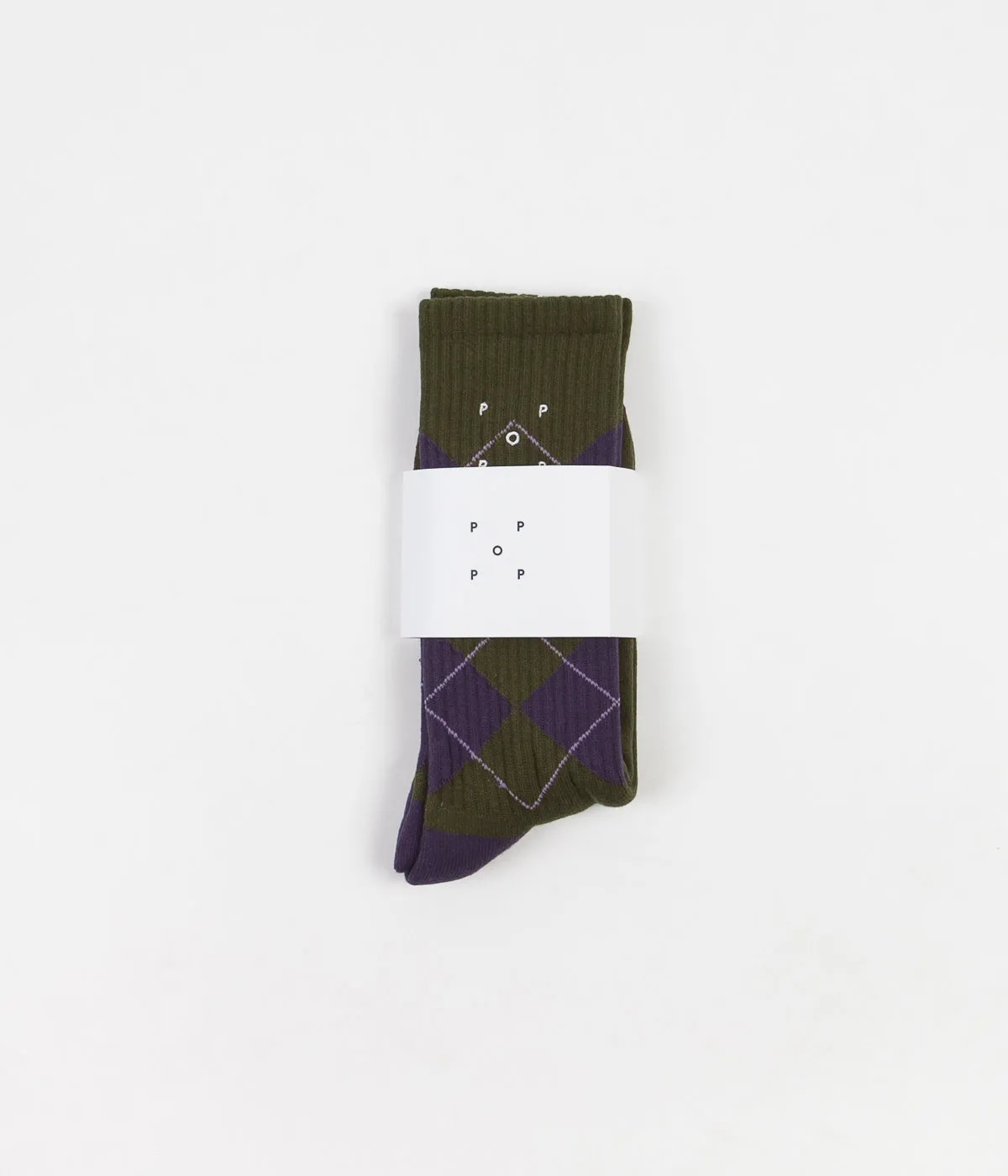 Pop Trading Company Pop Burly Socks - Hunting Green / Dark Purple